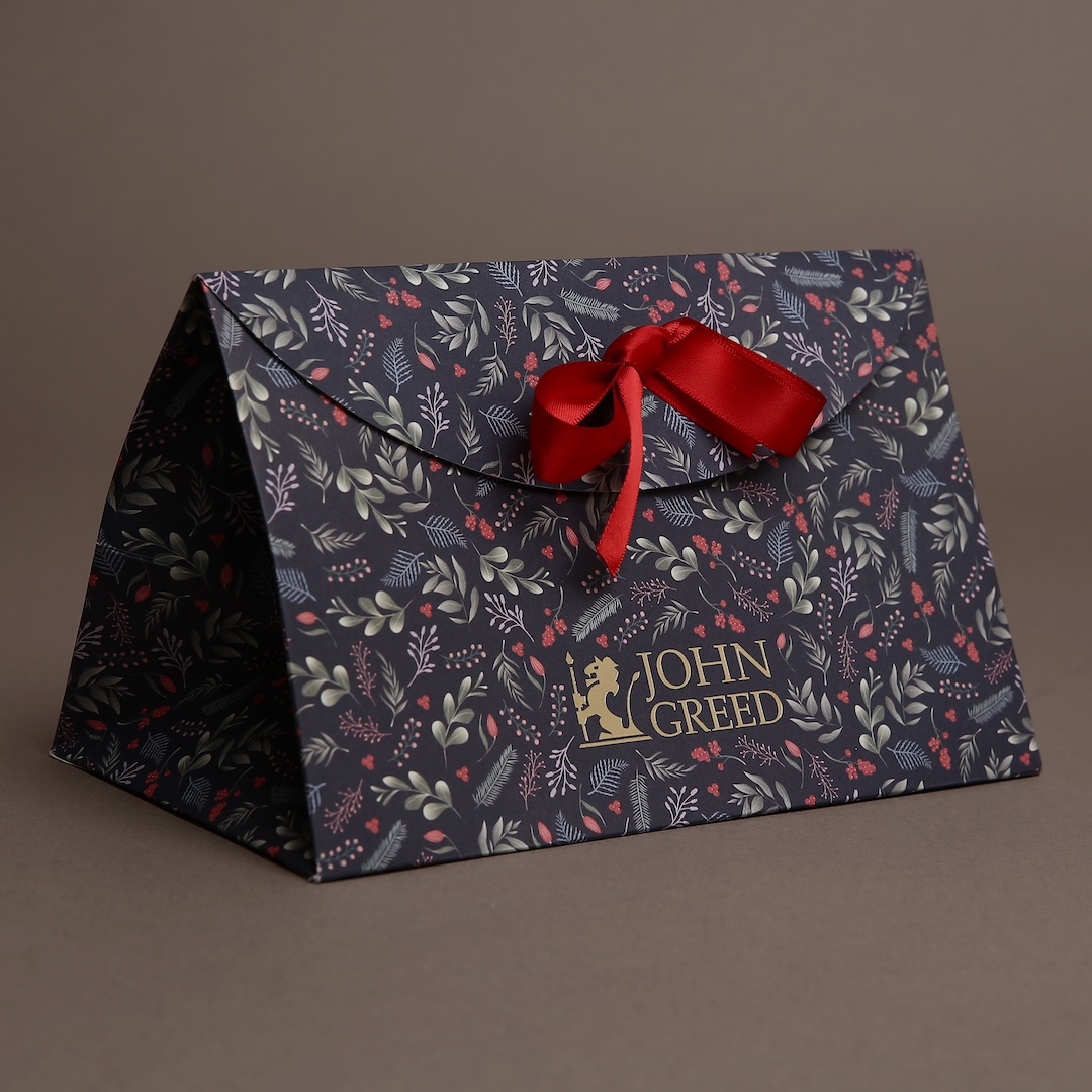 Printed Gift Bag with Ribbon Closure