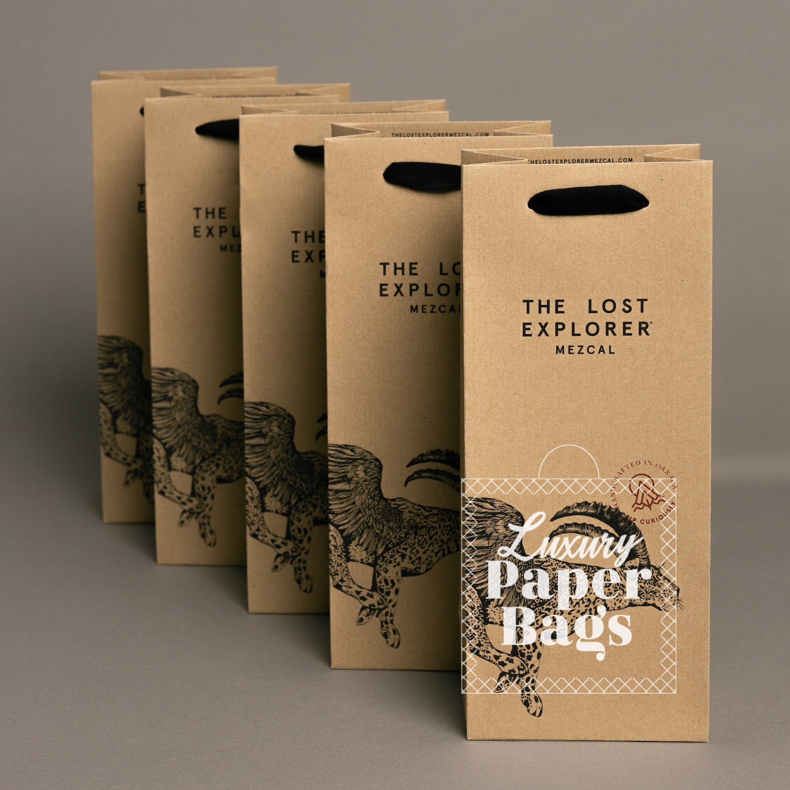 Small Flat Kraft Brown Paper Bags with Custom Logo