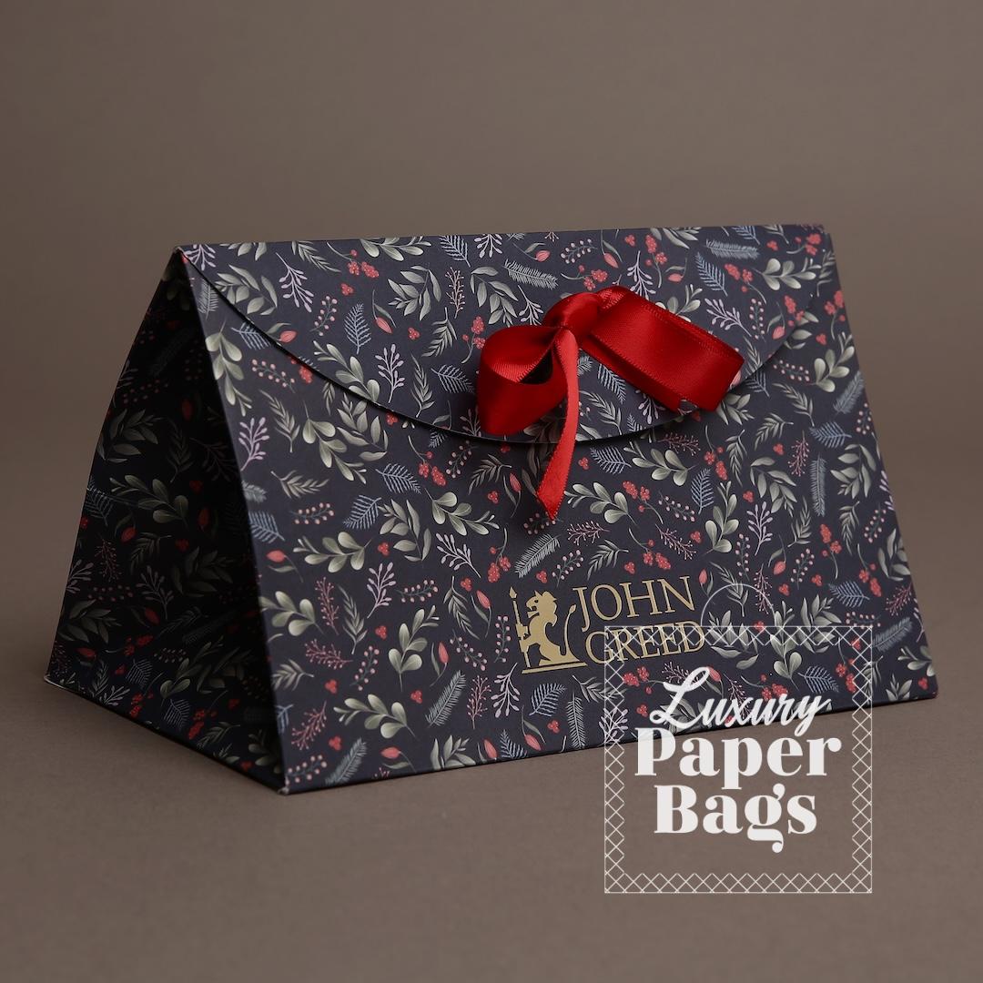 Printed Gift Bag with Ribbon Closure